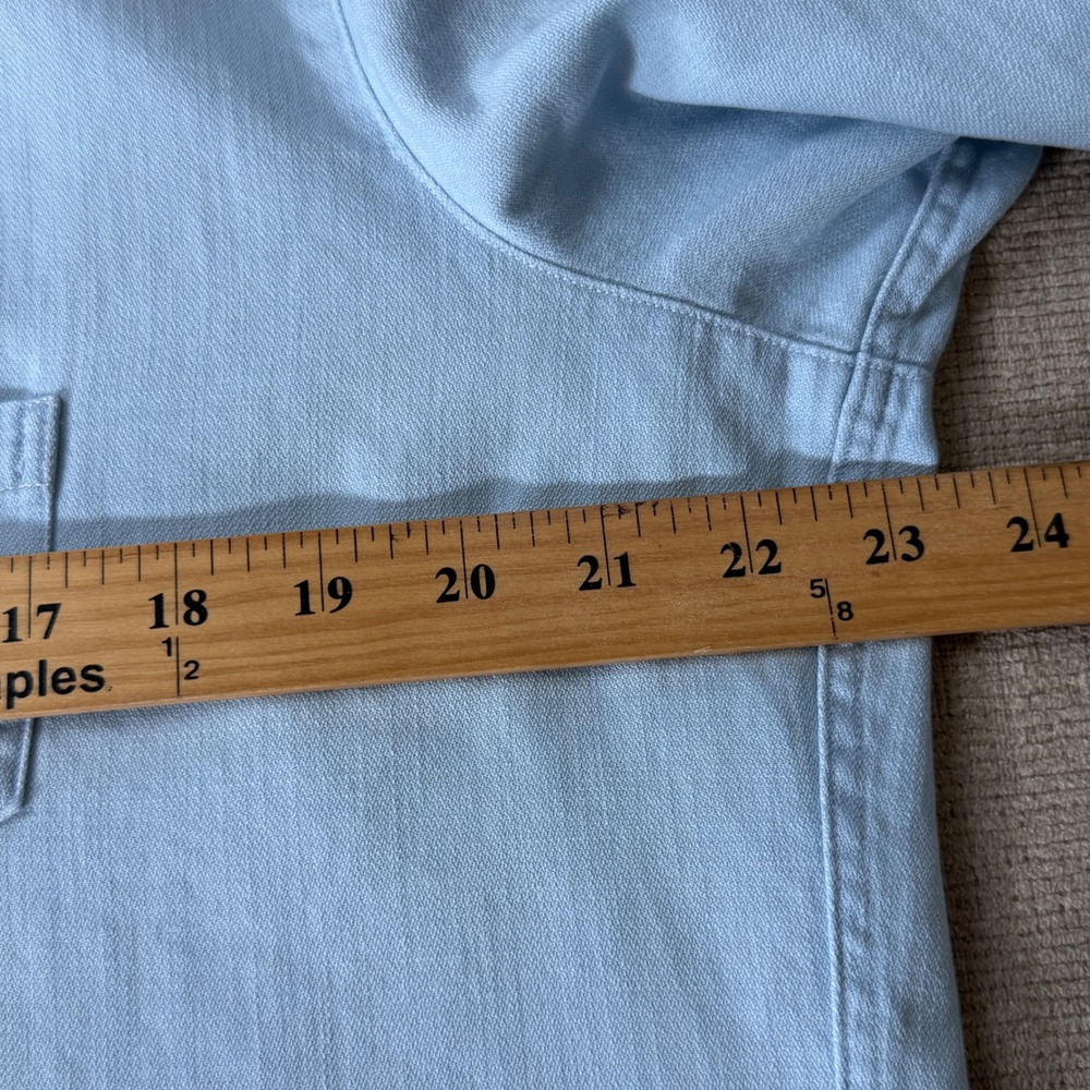 Frank & Eileen Womens Eileen Relax Light Blue Button Up Shirt Size S Coastal - Picture 9 of 13